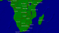 Afrika-Süd Städte + Grenzen 1920x1080